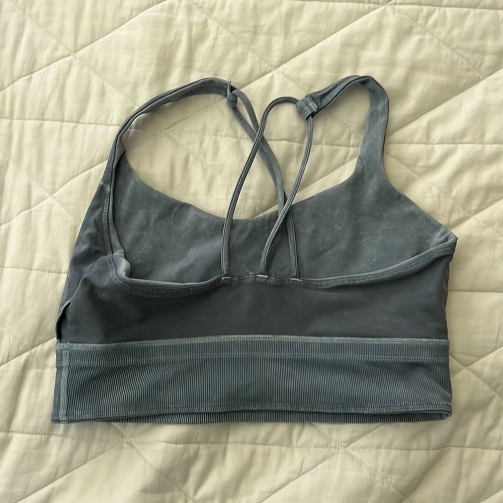 Lululemon Free To Be Bra *Long Line Rib Snow Wash Washed size 10 - Picture 8 of 16